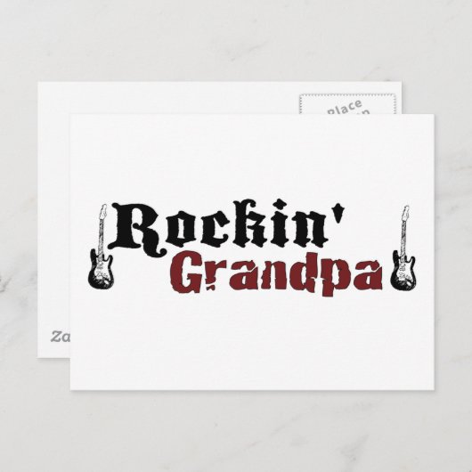 Rockin Grandpa Postkarte (Vorne/Hinten)