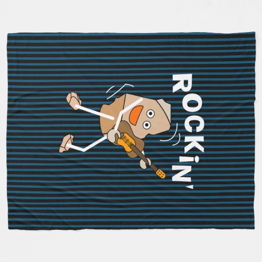 Rockin' Guitar Fleecedecke (Vorderseite (Horizontal))