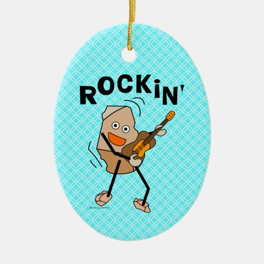 Rockin' Guitar Keramik Ornament (Vorne)