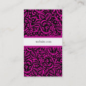 ROCKIN HOTT ROSA FLEUR VISITENKARTE (Rückseite)