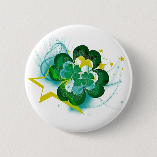 Rockin Kleeblatt-Knopf Button (Vorderseite)
