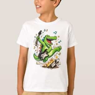 Rockin’ Krokodil Gitarre Smash Kinder T-Shirt