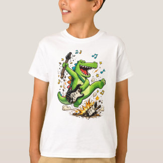 Rockin’ Krokodil Gitarre Smash Kinder T-Shirt
