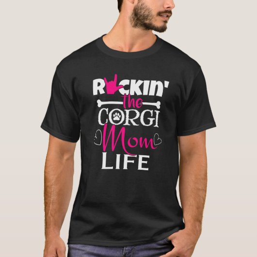 Rockin Mama Corgi T-Shirt (Vorderseite)
