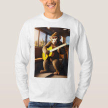 "Rockin' Monkey: Guitar Graphic T-Shirt" #tee