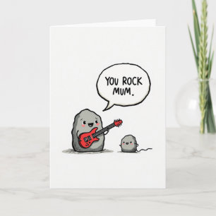 Rockin Mum Illustrationskarte Karte