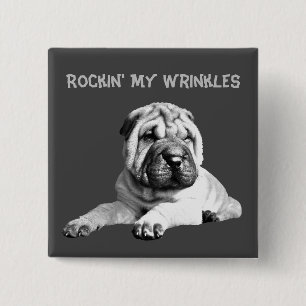 Rockin' My Frinkles Shar Pei Button Button