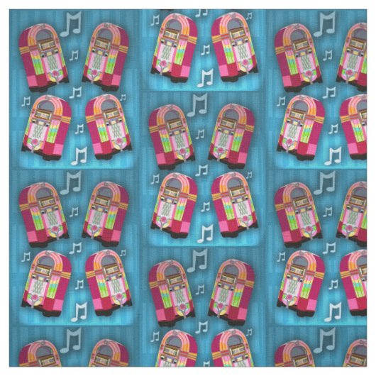 Rockin Neon Jukeboxes Stoff (Muster)
