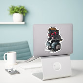 Rockin' Notta Bear Aufkleber (Laptop auf Schreibtisch)