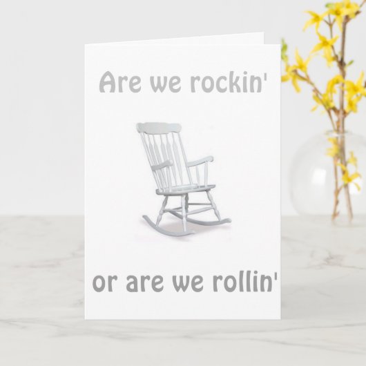 ROCKIN' ODER SIND WIR ROLLIN' AN UNSEREM GEGENSEIT KARTE (Gelbe Blume)