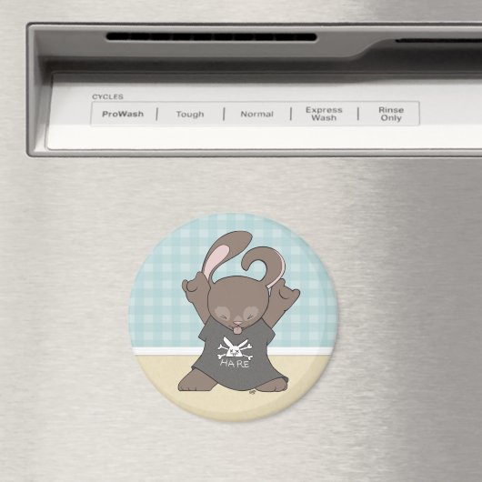Rockin' Out Bunny Magnet (In Situ (Geschirrspüler))