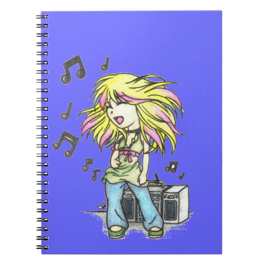 Rockin' Out - Notebook Notizblock (Vorderseite)