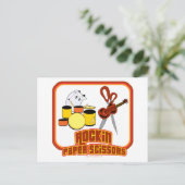 Rockin-Papierschere Postkarte (Stehend Vorderseite)