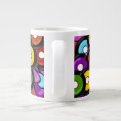 Rockin-Platten Farbiges MultiVinyl Art Design Jumbo-Tasse (Rückseite)