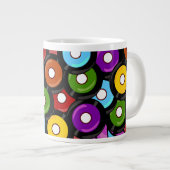 Rockin-Platten Farbiges MultiVinyl Art Design Jumbo-Tasse (Vorderseite Rechts)