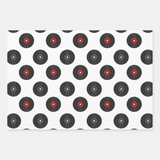 Rockin-Platten-Umschlagpapier Geschenkpapier Set (Vorderseite)