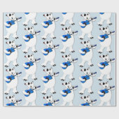 Rockin' Polar Bear Wrapping Paper Geschenkpapier (Flach)