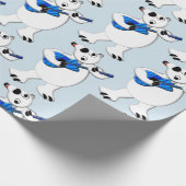 Rockin' Polar Bear Wrapping Paper Geschenkpapier (Ecke)
