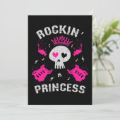 Rockin' Princess Einladung (Stehend Vorderseite)