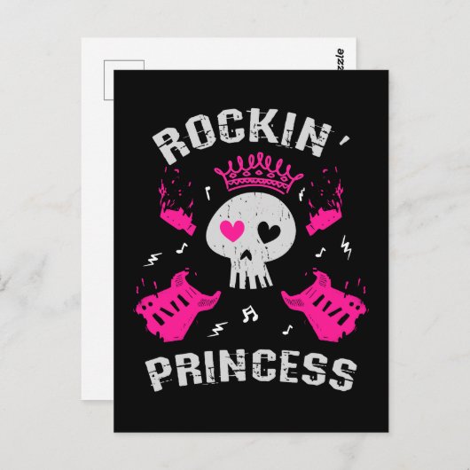 Rockin' Princess Postkarte (Vorne/Hinten)