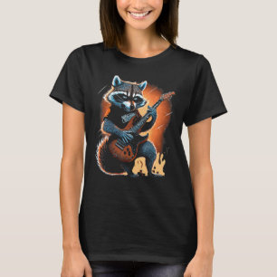 Rockin 'Raccoon Musikalisches Genie mit elektris T-Shirt