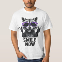Rockin' Raccoon T - Shirt: Funny Raccoon in Sungla
