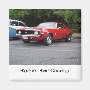 Rockin' Red Camaro Magnet