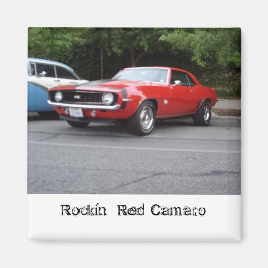 Rockin' Red Camaro Magnet (Vorne)