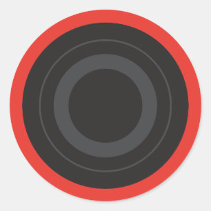 Rockin' Red Pop Art Roller Derby Wheel Runder Aufkleber