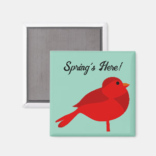 Rockin’ Robin, Niedlich Red Kardinal Nature Cartoo Magnet