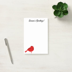 Rockin’ Robin, Niedlich Red Kardinal Nature Cartoo Post-it Klebezettel