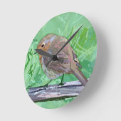 Rockin Robin Runde Wanduhr (Winkel)