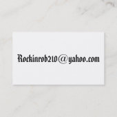 Rockin Rob's Guitar Tutoring Business Card Visitenkarte (Rückseite)