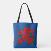 Rockin' Rote Blume Vintage Illustration Tasche (Rückseite)