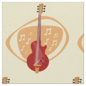 Rockin roter 50er elektrische Gitarre Stoff (Nahaufnahme)