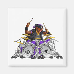 Rockin Rottie Schlagzeuger Magnet