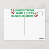 Rockin' rund um das Weihnachten Vielen Dank Postka Postkarte (Rückseite)