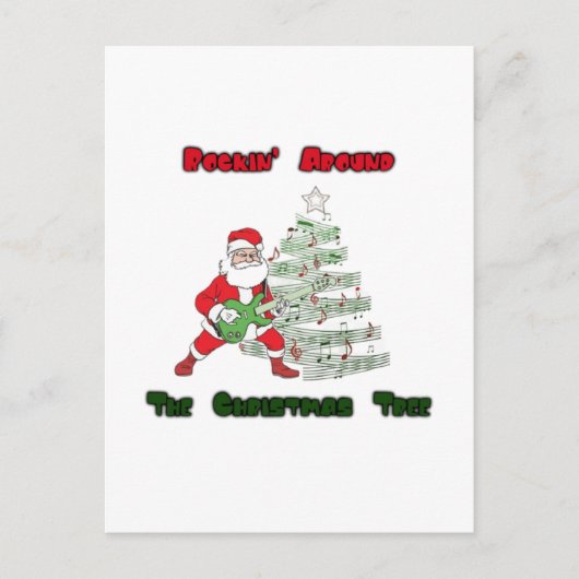 Rockin' rund um das Weihnachten Vielen Dank Postka Postkarte (Vorderseite)