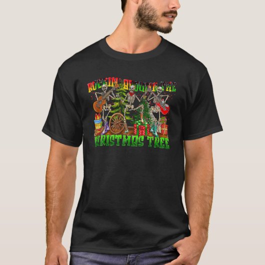 Rockin Rund um den Weihnachtsbaum T-Shirt (Vorderseite)