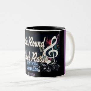 Rockin rund um die Uhr DJ RUDERBOOT-TASSE Zweifarbige Tasse