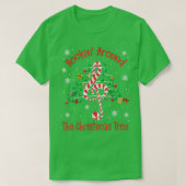Rockin' rund um die Weihnachtsbaum-Musiknote T-Shirt (Design vorne)