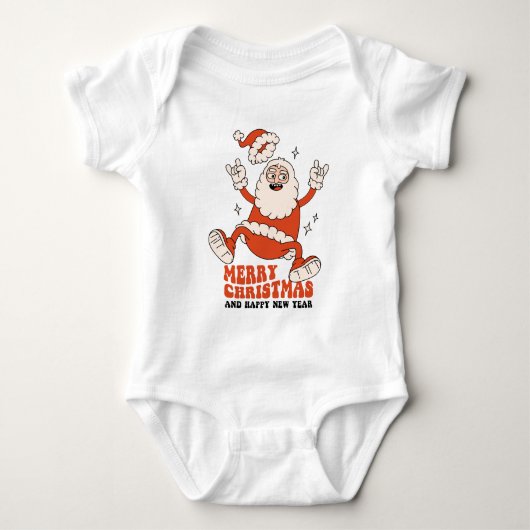 Rockin' Santa Claus - Ein frohes und lautes Weihna Baby Strampler (Vorderseite)