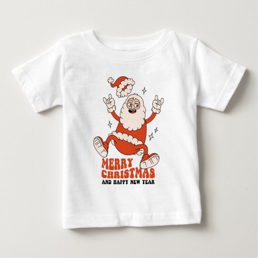 Rockin' Santa Claus - Ein frohes und lautes Weihna Baby T-shirt (Vorderseite)