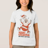 Rockin' Santa Claus - Ein frohes und lautes Weihna Tri-Blend Shirt (Vorderseite)