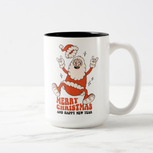 Rockin' Santa Claus - Ein frohes und lautes Weihna Zweifarbige Tasse