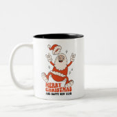 Rockin' Santa Claus - Ein frohes und lautes Weihna Zweifarbige Tasse (Links)