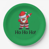 Rockin Santa Ho Ho Ho! Pappteller (Vorderseite)