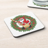 Rockin' Santa Skull Getränkeuntersetzer (Linke Seite)