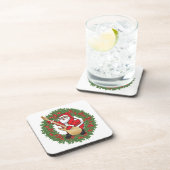 Rockin' Santa Skull Getränkeuntersetzer (Rechte Seite)