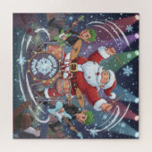 Rockin' Santa & The Elf Band: Christmas Drummer Puzzle (Horizontal)